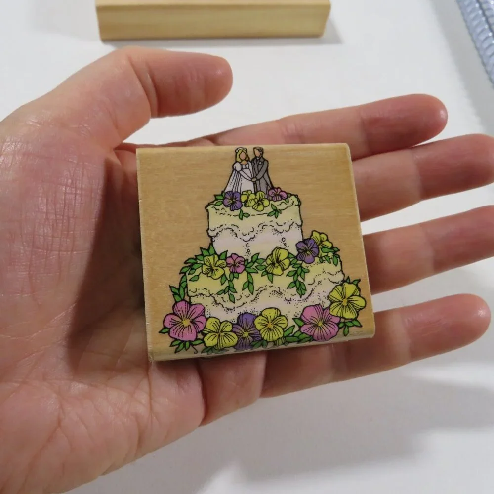 Wedding & Anniversary Rubber Stamps Wood Mounted